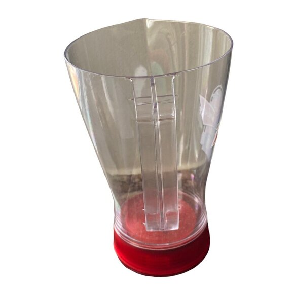 Budweiser Plastic Beer Pitcher Water Jug Red Light Bottom 64 Oz - Picture 3 of 5